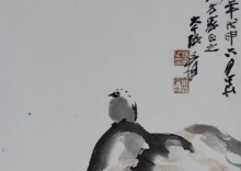 お得正規品SH327 古美術 掛け軸 中国・五代の書画家 趙幹 「江行初雪図」 絹本 立軸 巻き物 真作 肉筆保証 妙墨逸品 時代物 掛軸