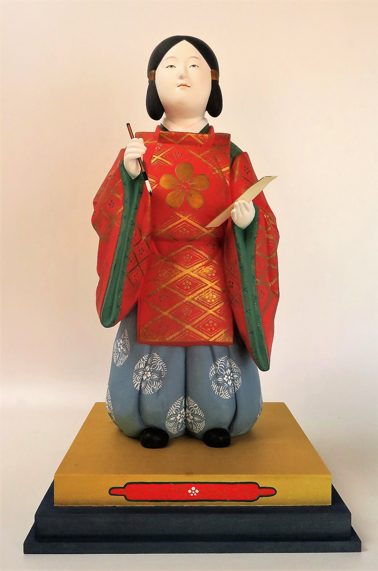 計14個　博多人形 国明作 千成ひょうたん 高さ35㎝ 伝統工芸 元箱、日本カラーベージュ系