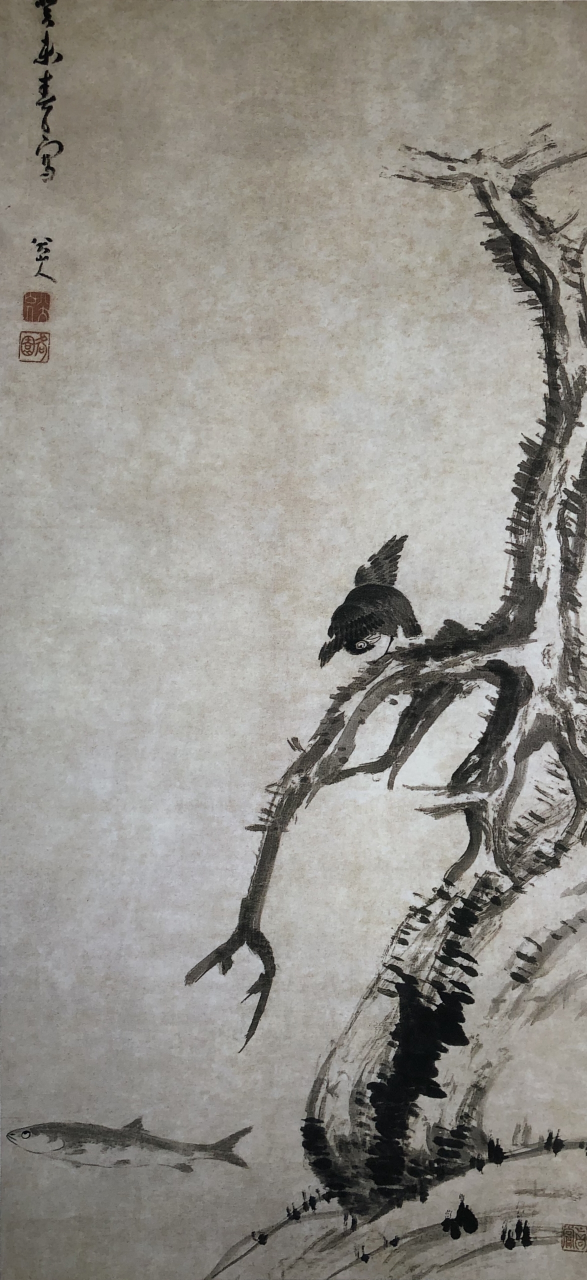 ポイント5倍SH326 古美術 掛け軸 中国・明時代の書画家 王時敏 「渓山楼閣図」 絹本 立軸 巻き物 真作 肉筆保証 妙墨逸品 時代物 掛軸
