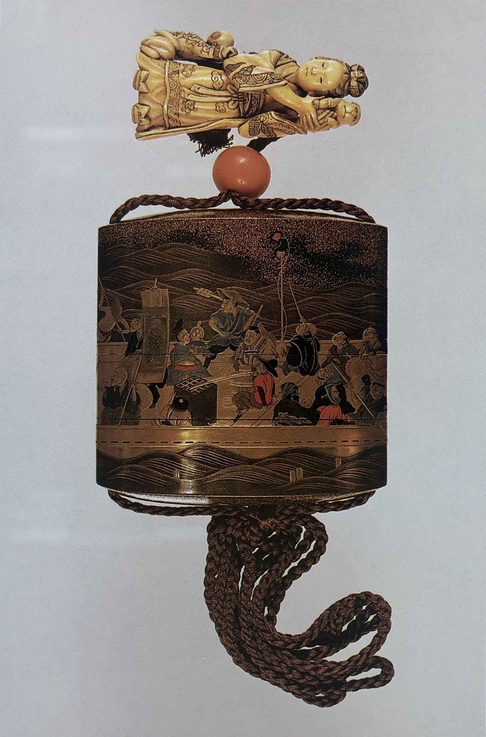 江戸時代 江戸期 極上 饅頭根付 提げ物 古美術品 漕ぎ着け 置物 彫刻 細密 